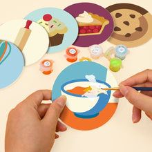 Charger l'image dans la galerie, Peinture par numéros Dessous de Verre 10cm (6 pièces) - Amateurs de desserts