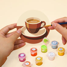 Charger l'image dans la galerie, Peinture par numéros Dessous de Verre 10cm (6 pièces) - Pause café