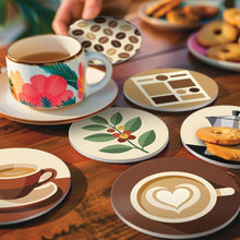 Charger l'image dans la galerie, Peinture par numéros Dessous de Verre 10cm (6 pièces) - Pause café