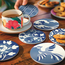 Charger l'image dans la galerie, Peinture par numéros Dessous de Verre 10cm (6 pièces) - Bleu méditerranéen