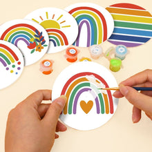Charger l'image dans la galerie, Peinture par numéros Dessous de Verre 10cm (6 pièces) - Arc-en-ciel coloré