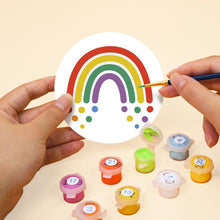 Charger l'image dans la galerie, Peinture par numéros Dessous de Verre 10cm (6 pièces) - Arc-en-ciel coloré