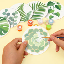 Charger l'image dans la galerie, Peinture par numéros Dessous de Verre 10cm (6 pièces) - Oasis verte