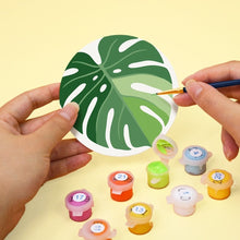 Charger l'image dans la galerie, Peinture par numéros Dessous de Verre 10cm (6 pièces) - Oasis verte