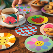 Charger l'image dans la galerie, Peinture par numéros Dessous de Verre 10cm (6 pièces) - Icônes pop joyeuses