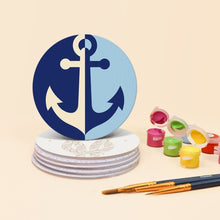 Charger l'image dans la galerie, Peinture par numéros Dessous de Verre 10cm (6 pièces) - Esprit de navigation