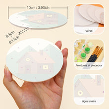 Charger l'image dans la galerie, Peinture par numéros Dessous de Verre 10cm (6 pièces) - Nuits de camping