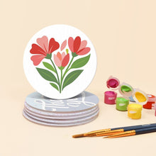 Charger l'image dans la galerie, Peinture par numéros Dessous de Verre 10cm (6 pièces) - Messages d’amour