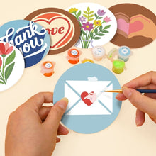 Charger l'image dans la galerie, Peinture par numéros Dessous de Verre 10cm (6 pièces) - Messages d’amour