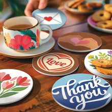 Charger l'image dans la galerie, Peinture par numéros Dessous de Verre 10cm (6 pièces) - Messages d’amour