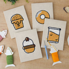 Charger l'image dans la galerie, Punch Needle Kit (4 pièces) avec cadres - Passion Desserts 1