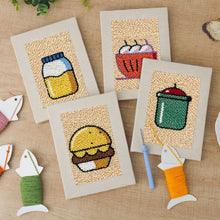 Charger l'image dans la galerie, Punch Needle Kit (4 pièces) avec cadres - Pause Snacks 1