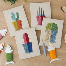 Charger l'image dans la galerie, Punch Needle Kit (4 pièces) avec cadres - Plantes Colorées