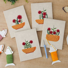 Charger l'image dans la galerie, Punch Needle Kit (4 pièces) avec cadres - Panier Floral