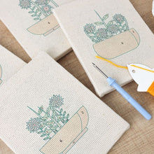 Charger l'image dans la galerie, Punch Needle Kit (4 pièces) avec cadres - Panier Floral