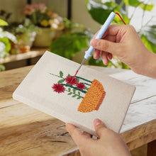 Charger l'image dans la galerie, Punch Needle Kit (4 pièces) avec cadres - Panier Floral