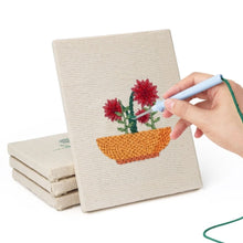 Charger l'image dans la galerie, Punch Needle Kit (4 pièces) avec cadres - Panier Floral