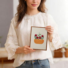 Charger l'image dans la galerie, Punch Needle Kit (4 pièces) avec cadres - Panier Floral