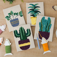 Charger l'image dans la galerie, Punch Needle Kit (4 pièces) avec cadres - Collection Plantes Désertiques