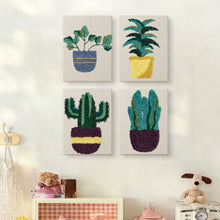 Charger l'image dans la galerie, Punch Needle Kit (4 pièces) avec cadres - Collection Plantes Désertiques