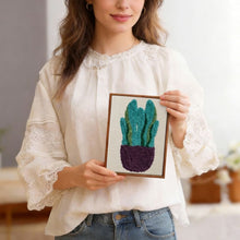 Charger l'image dans la galerie, Punch Needle Kit (4 pièces) avec cadres - Collection Plantes Désertiques