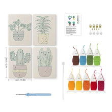 Charger l'image dans la galerie, Punch Needle Kit (4 pièces) avec cadres - Collection Plantes Désertiques