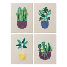 Charger l'image dans la galerie, Punch Needle Kit (4 pièces) avec cadres - Ambiance Plantes Ensoleillées Figured'Art