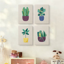 Charger l'image dans la galerie, Punch Needle Kit (4 pièces) avec cadres - Ambiance Plantes Ensoleillées