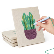 Charger l'image dans la galerie, Punch Needle Kit (4 pièces) avec cadres - Ambiance Plantes Ensoleillées