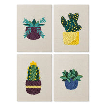 Charger l'image dans la galerie, Punch Needle Kit (4 pièces) avec cadres - Pots de Plantes Modernes Figured'Art