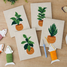 Charger l'image dans la galerie, Punch Needle Kit (4 pièces) avec cadres - Jungle Urbaine 1