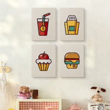 Charger l'image dans la galerie, Punch Needle Kit (4 pièces) avec cadres - Fast Food Fun