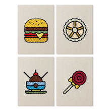 Charger l'image dans la galerie, Punch Needle Kit (4 pièces) avec cadres - Douceurs &amp; Street Food Figured'Art