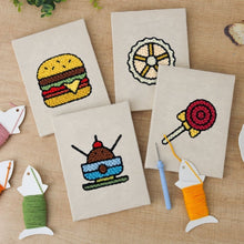 Charger l'image dans la galerie, Punch Needle Kit (4 pièces) avec cadres - Douceurs &amp; Street Food