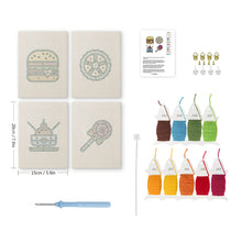 Charger l'image dans la galerie, Punch Needle Kit (4 pièces) avec cadres - Douceurs &amp; Street Food