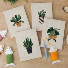 Charger l'image dans la galerie, Punch Needle Kit (4 pièces) avec cadres - Set Passion Plantes 1