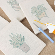 Charger l'image dans la galerie, Punch Needle Kit (4 pièces) avec cadres - Set Passion Plantes 1