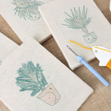 Charger l'image dans la galerie, Punch Needle Kit (4 pièces) avec cadres - Set Passion Plantes 2