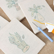 Charger l'image dans la galerie, Punch Needle Kit (4 pièces) avec cadres - Set Passion Plantes 3