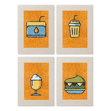 Charger l'image dans la galerie, Punch Needle Kit (4 pièces) avec cadres - Boissons &amp; Bouchées Figured'Art