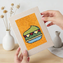 Charger l'image dans la galerie, Punch Needle Kit (4 pièces) avec cadres - Boissons &amp; Bouchées