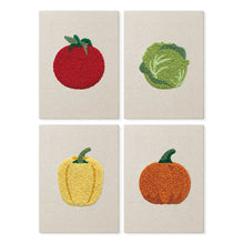 Charger l'image dans la galerie, Punch Needle Kit (4 pièces) avec cadres - Collection Légumes Frais Figured'Art