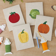 Charger l'image dans la galerie, Punch Needle Kit (4 pièces) avec cadres - Collection Légumes Frais