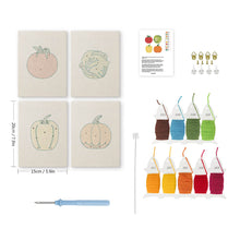 Charger l'image dans la galerie, Punch Needle Kit (4 pièces) avec cadres - Collection Légumes Frais