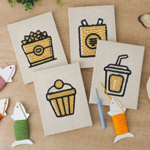 Charger l'image dans la galerie, Punch Needle Kit (4 pièces) avec cadres - Snacks du Quotidien