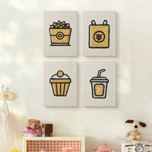 Charger l'image dans la galerie, Punch Needle Kit (4 pièces) avec cadres - Snacks du Quotidien