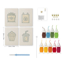 Charger l'image dans la galerie, Punch Needle Kit (4 pièces) avec cadres - Snacks du Quotidien