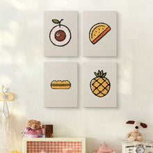 Charger l'image dans la galerie, Punch Needle Kit (4 pièces) avec cadres - Mix Snacks Tropicaux