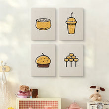 Charger l'image dans la galerie, Punch Needle Kit (4 pièces) avec cadres - Délices de Boulangerie