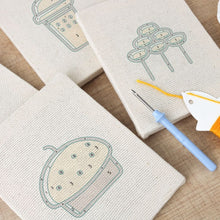 Charger l'image dans la galerie, Punch Needle Kit (4 pièces) avec cadres - Délices de Boulangerie